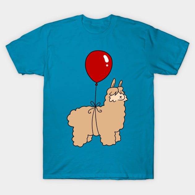 Balloon Alpaca T-Shirt by saradaboru